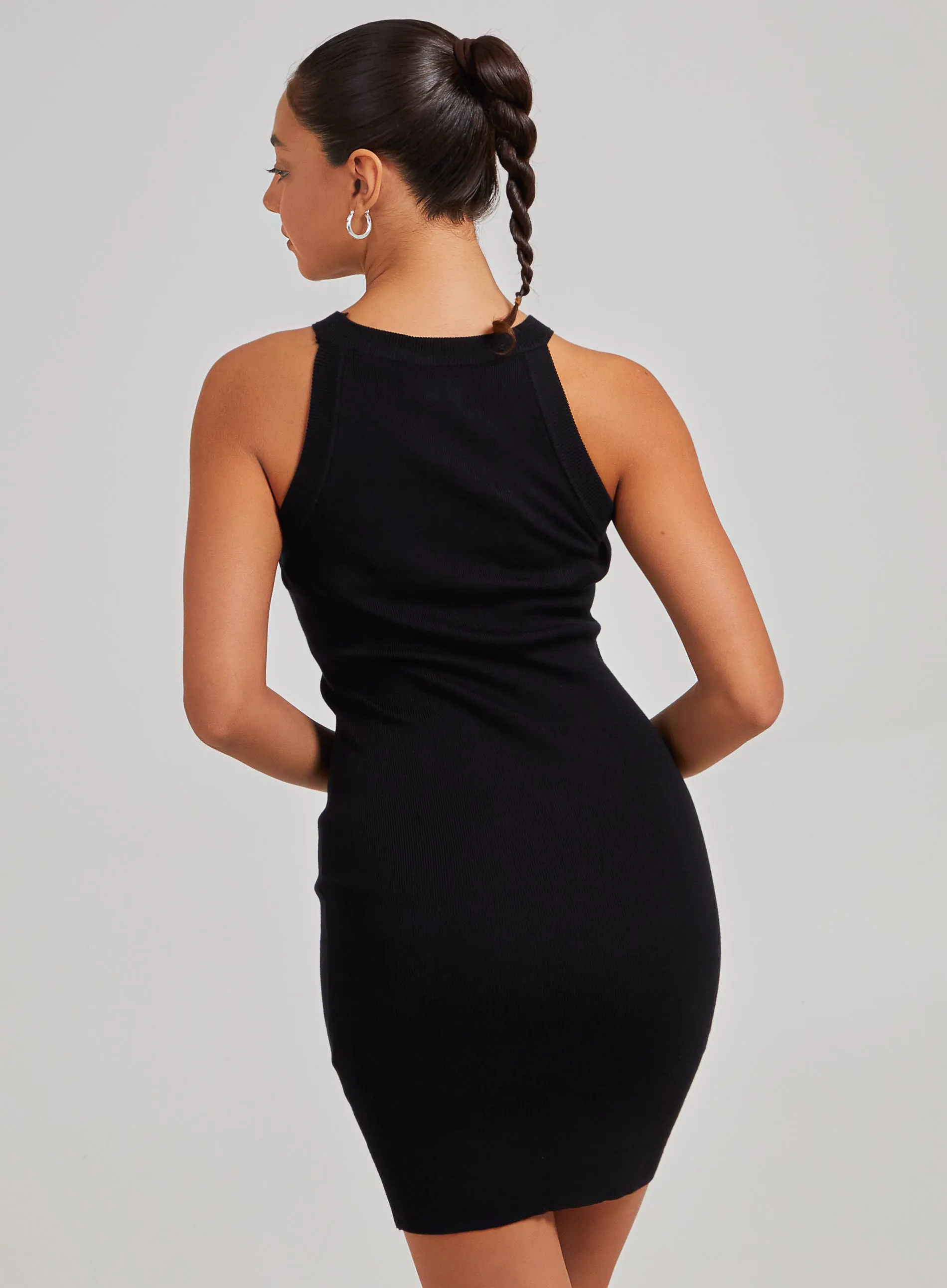 Racer Back Ribbed Mini Dress