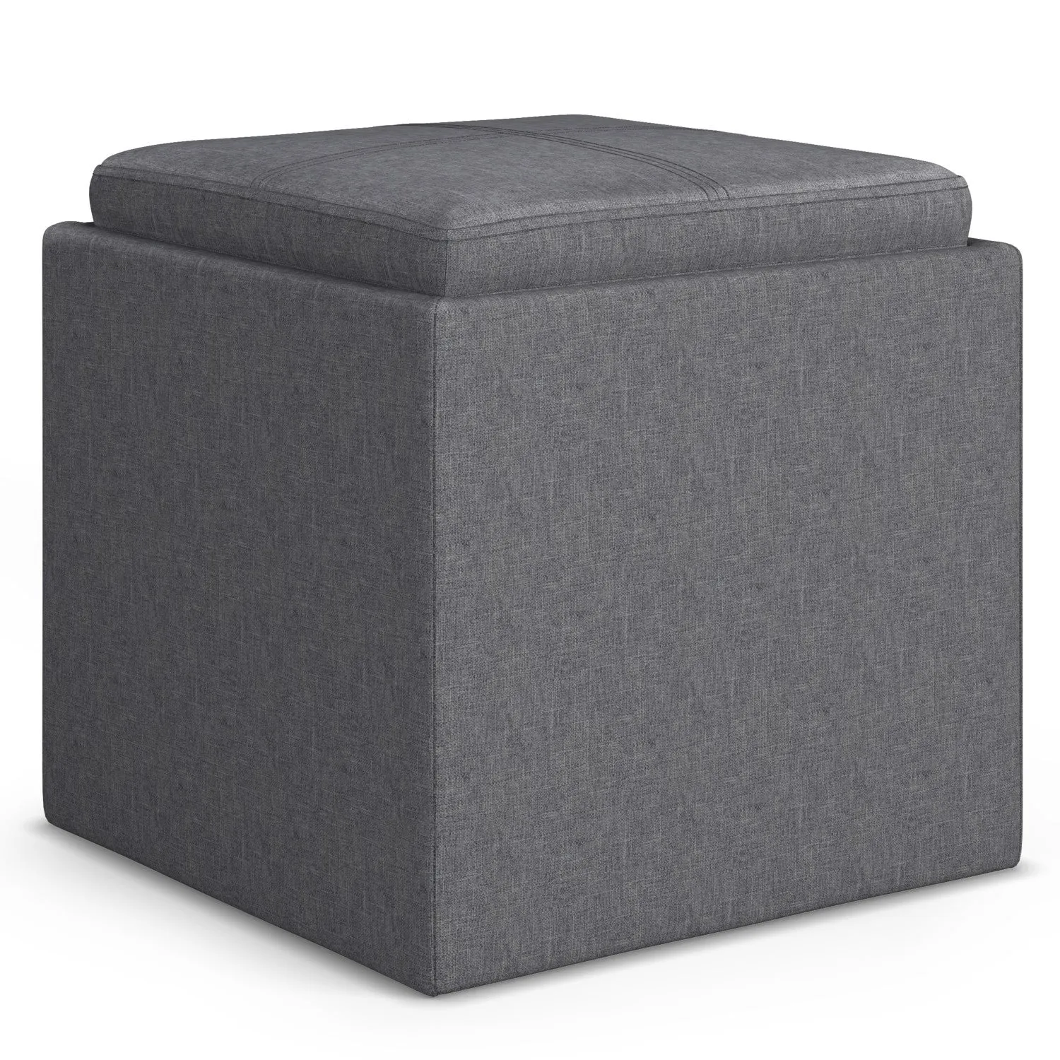 Rockwood Cube Storage Ottoman in Linen