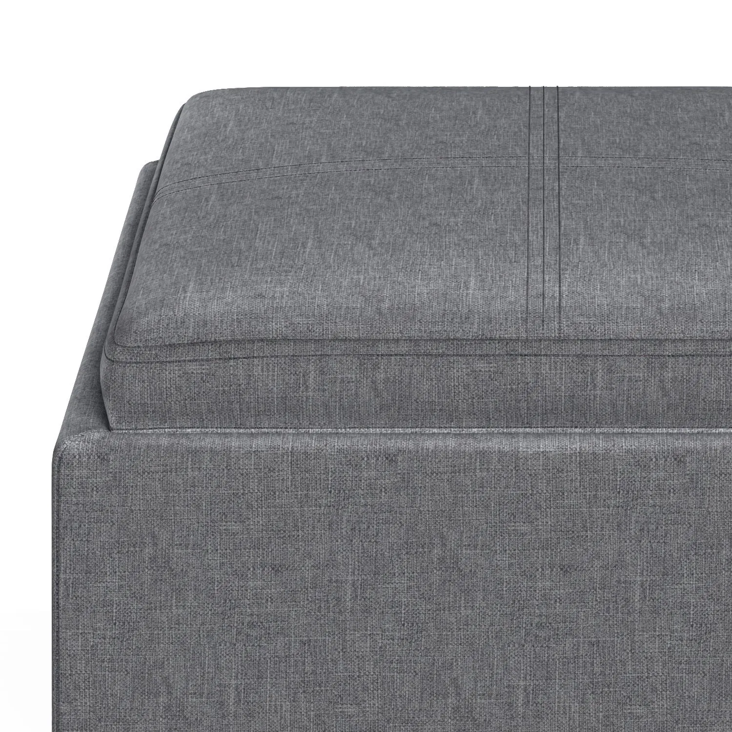 Rockwood Cube Storage Ottoman in Linen