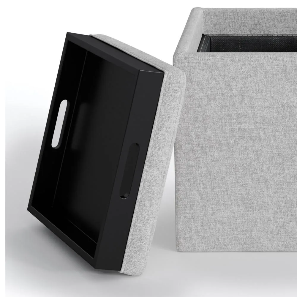 Rockwood Cube Storage Ottoman in Linen