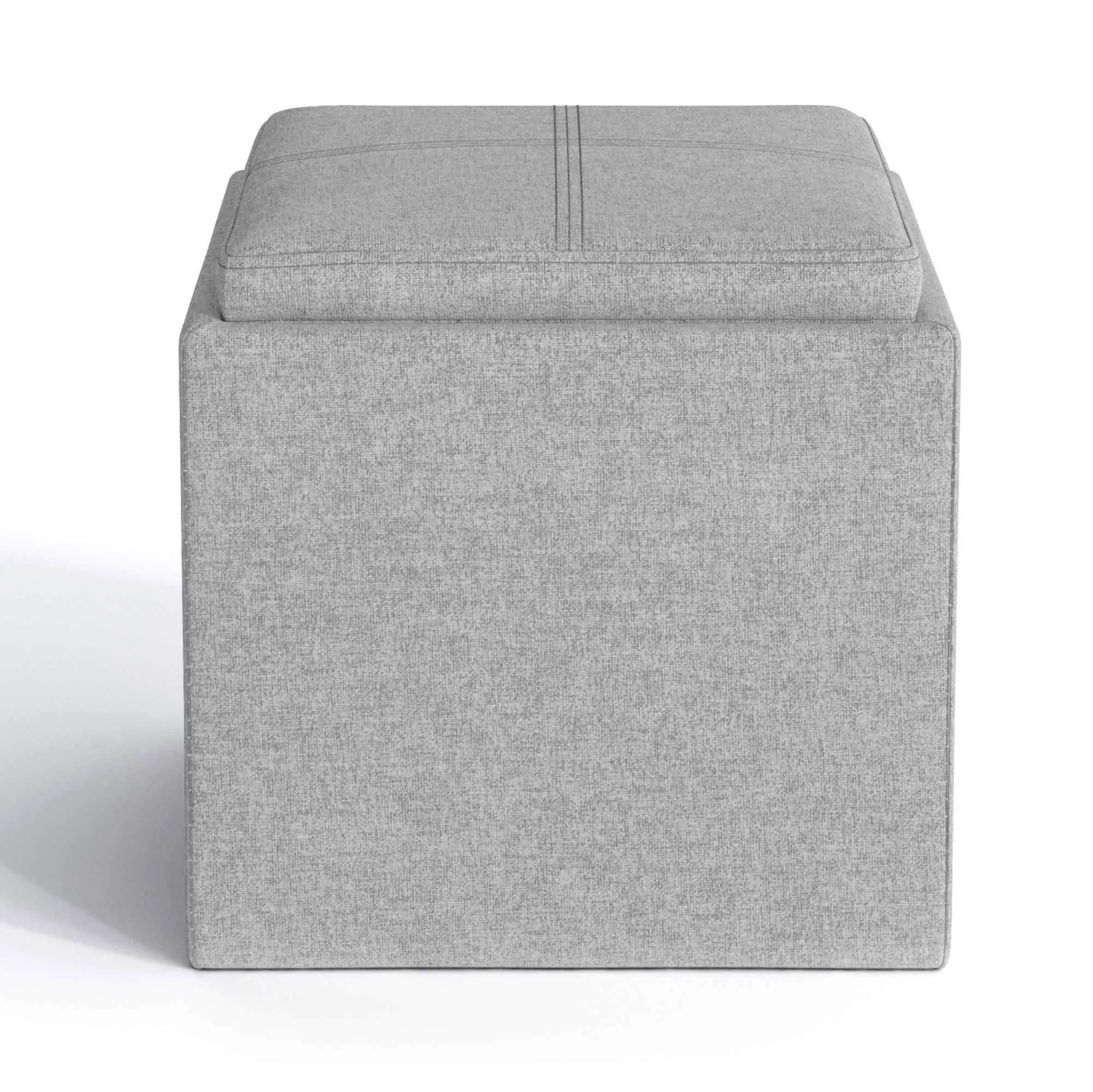 Rockwood Cube Storage Ottoman in Linen