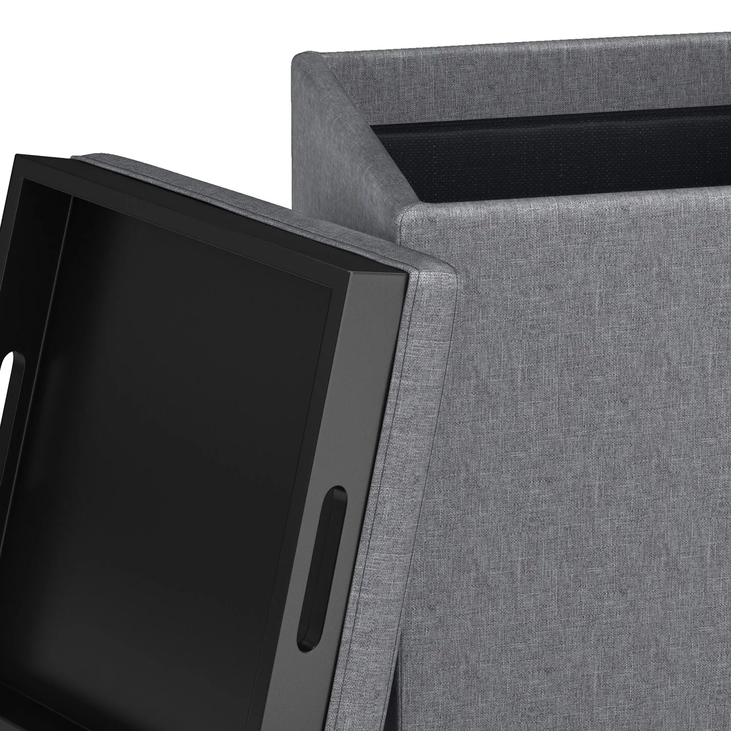 Rockwood Cube Storage Ottoman in Linen