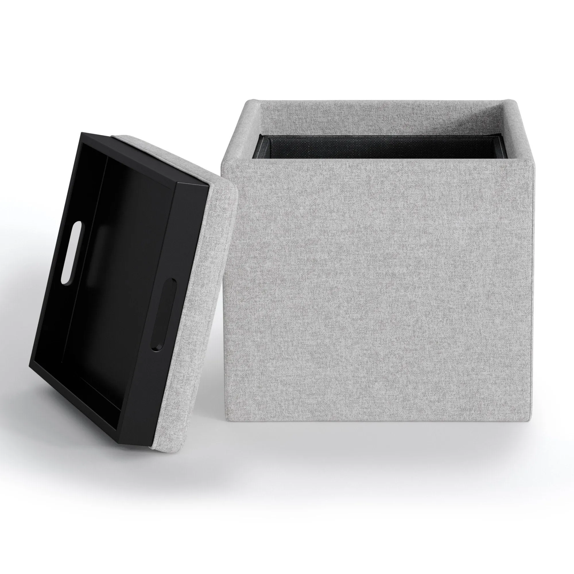 Rockwood Cube Storage Ottoman in Linen