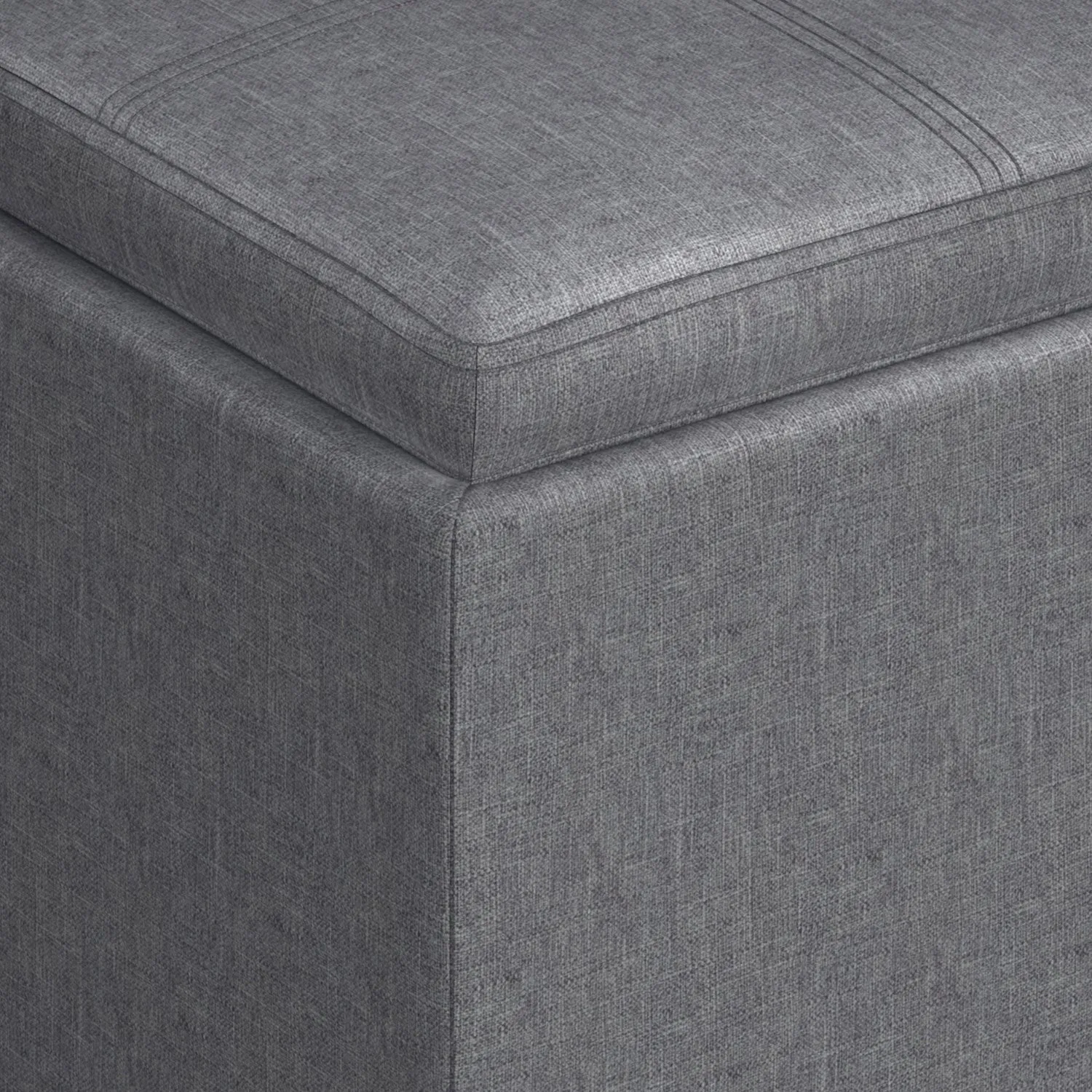 Rockwood Cube Storage Ottoman in Linen