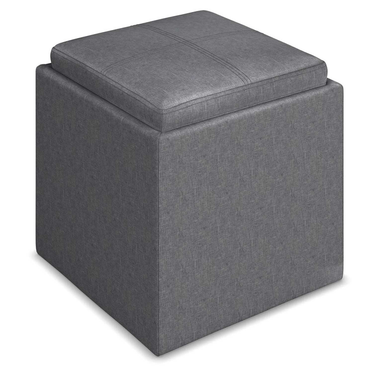Rockwood Cube Storage Ottoman in Linen