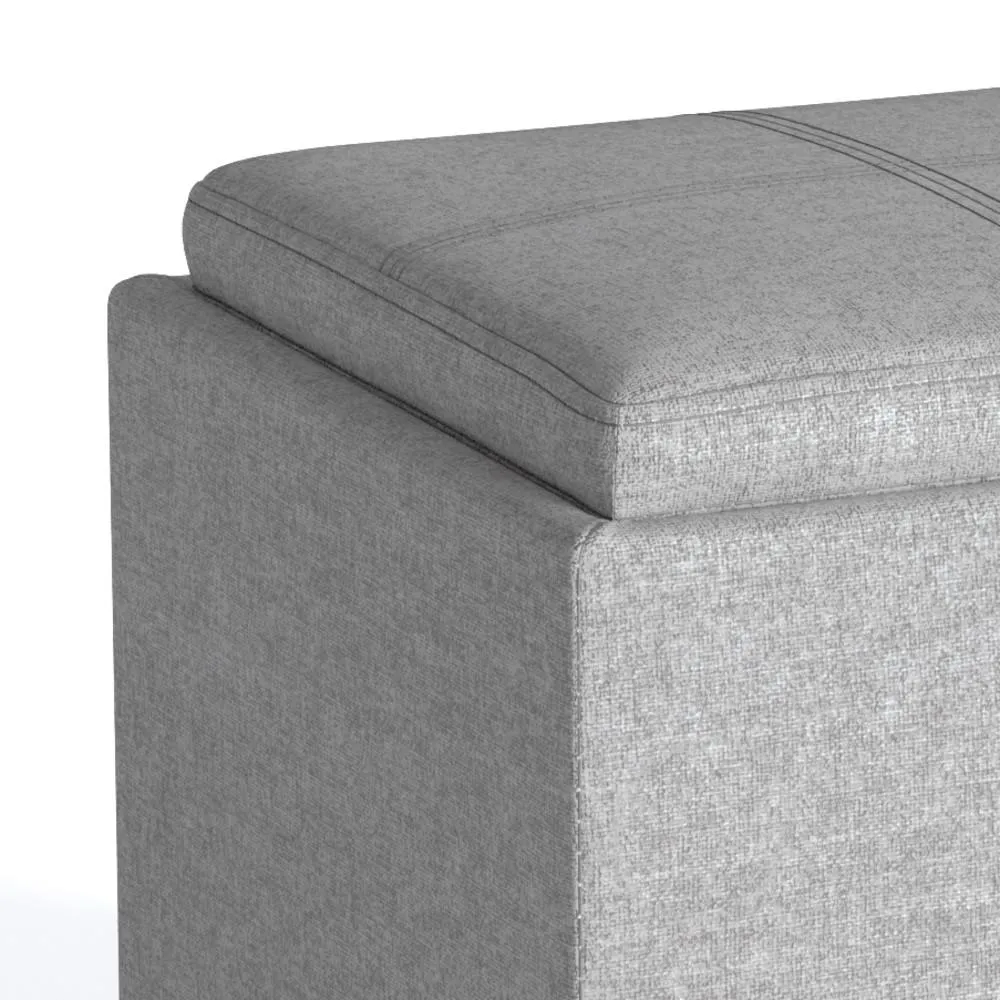Rockwood Cube Storage Ottoman in Linen