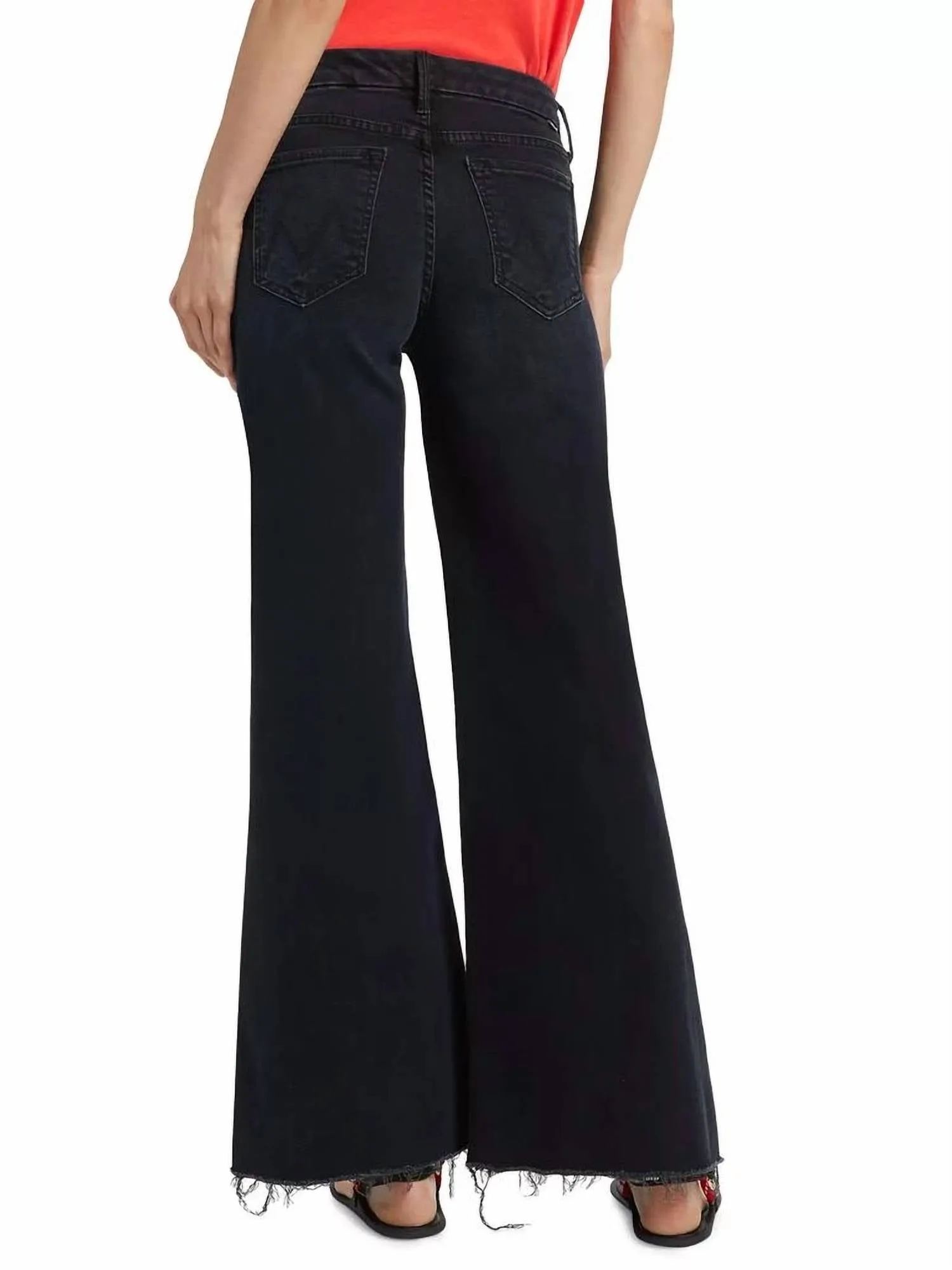 Roller Fray Wide-Leg Jean In Night In Venice