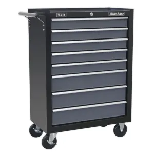 Sealey American Pro Rollcab 8 Drawer with Ball-Bearing Slides - Black/Grey