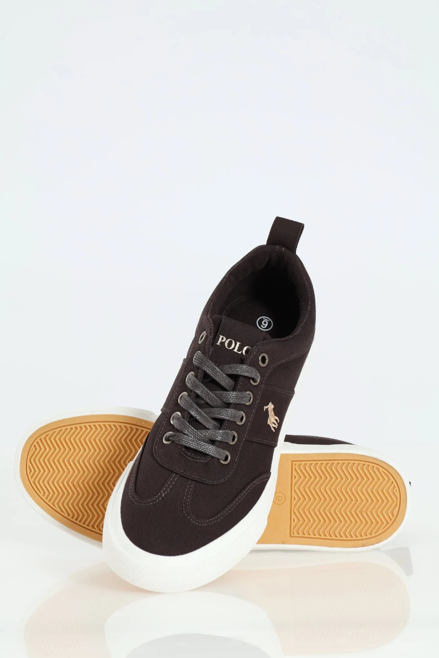 Side Flash Canvas T-Toe Sneaker - Charcoal