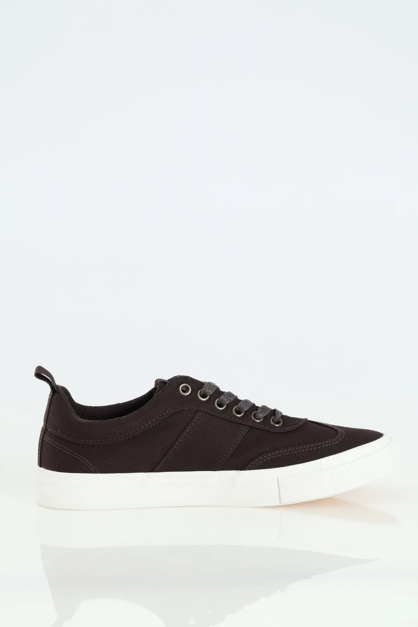 Side Flash Canvas T-Toe Sneaker - Charcoal