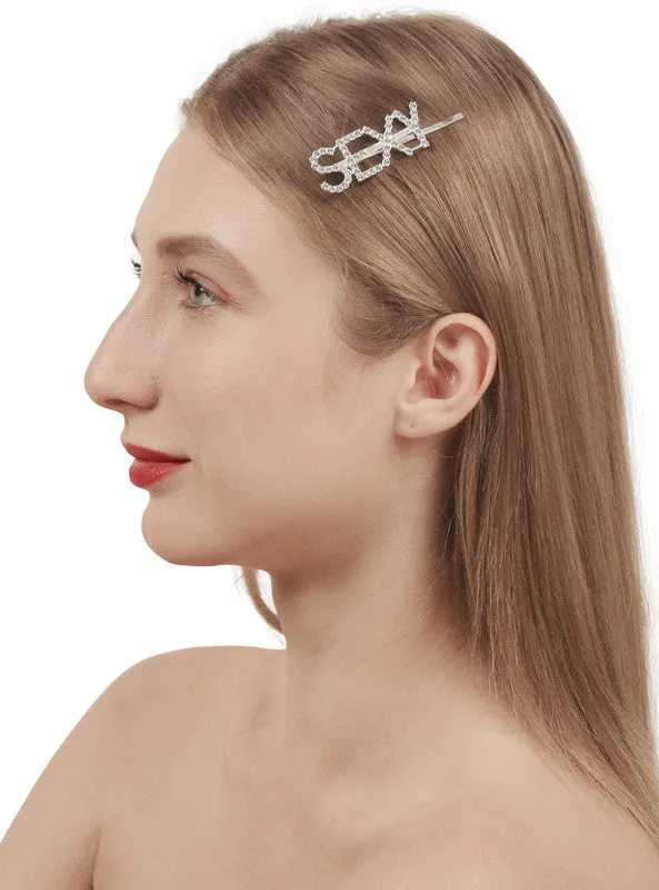 Silver Sexy Word Hairclip