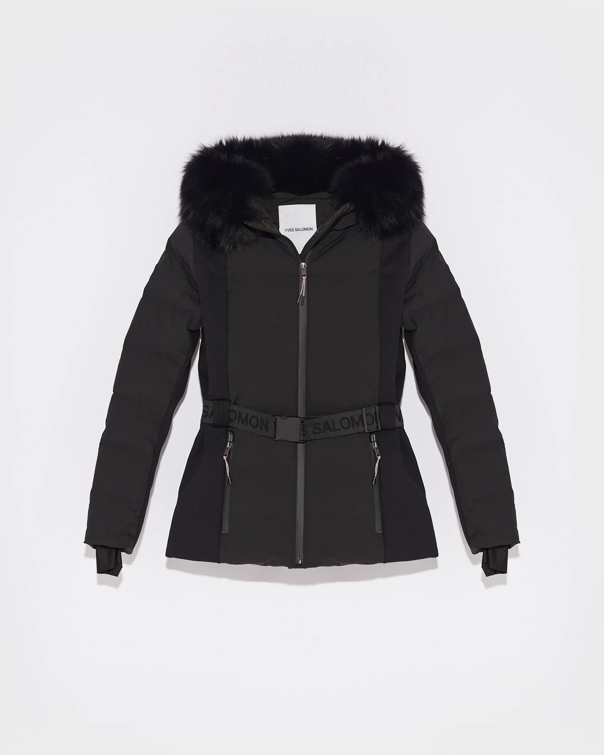 Ski jacket with fox fur hood