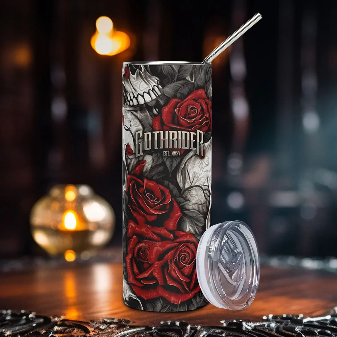 Skulls & Roses Skinny Tumbler