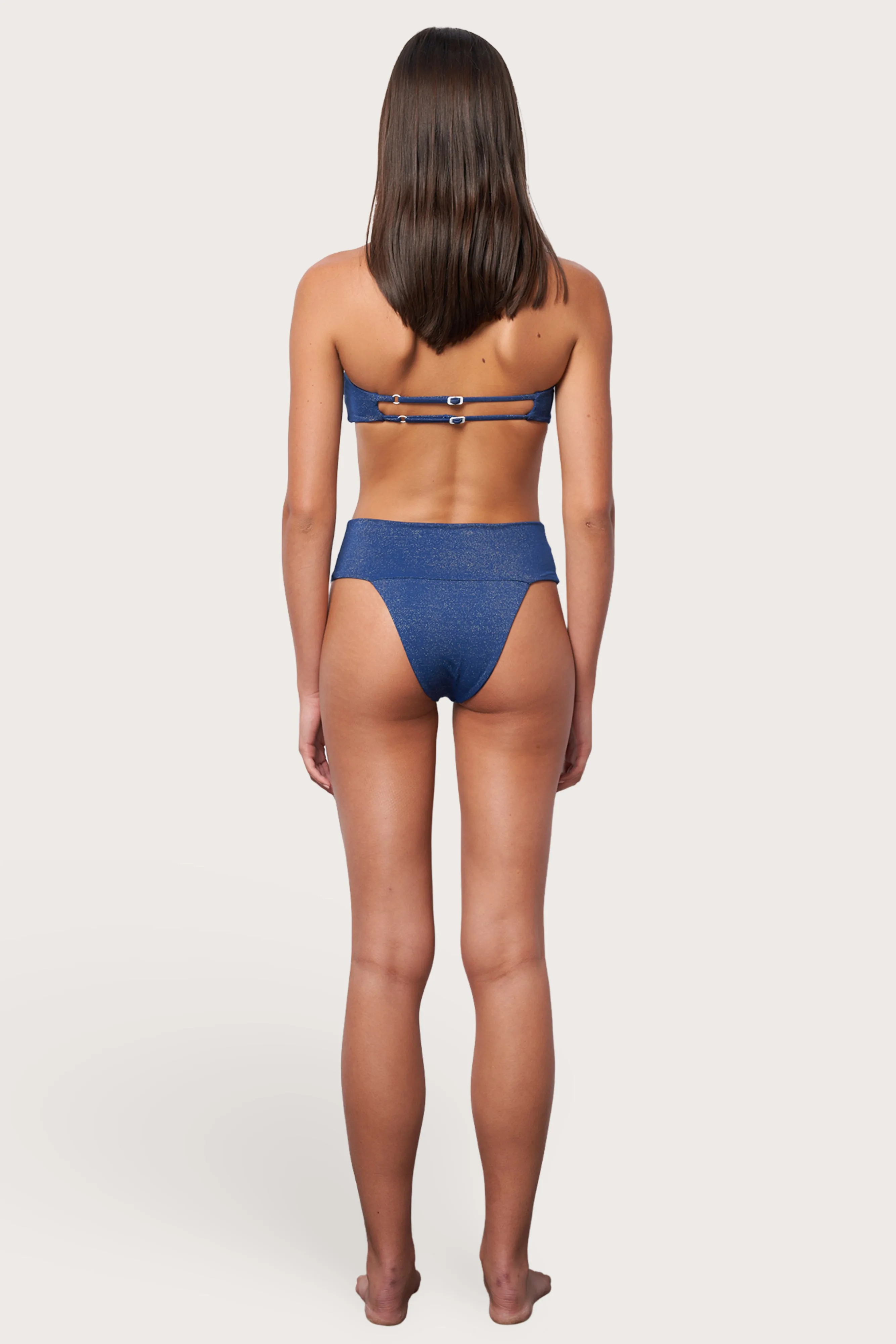 Slide Bandeau Bikini Top - Abyss Shimmer