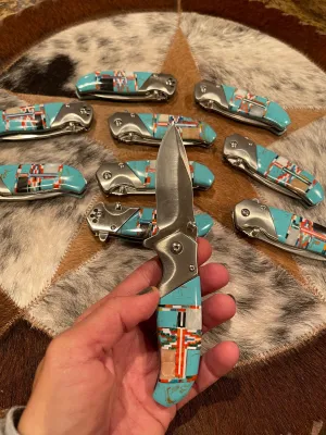 Southwest Turquoise knife    SS