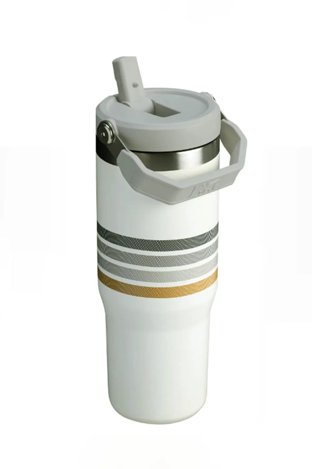 Stanley 30 oz The Varsity IceFlow Flip Straw Tumbler in Cream Ash Stripe | 10-09993-357