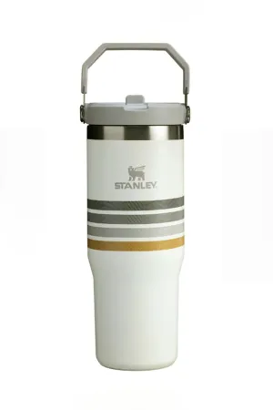 Stanley 30 oz The Varsity IceFlow Flip Straw Tumbler in Cream Ash Stripe | 10-09993-357
