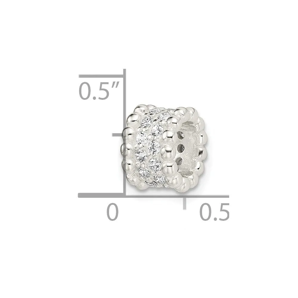Sterling Silver CZ Chain Slide