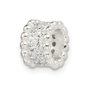 Sterling Silver CZ Chain Slide