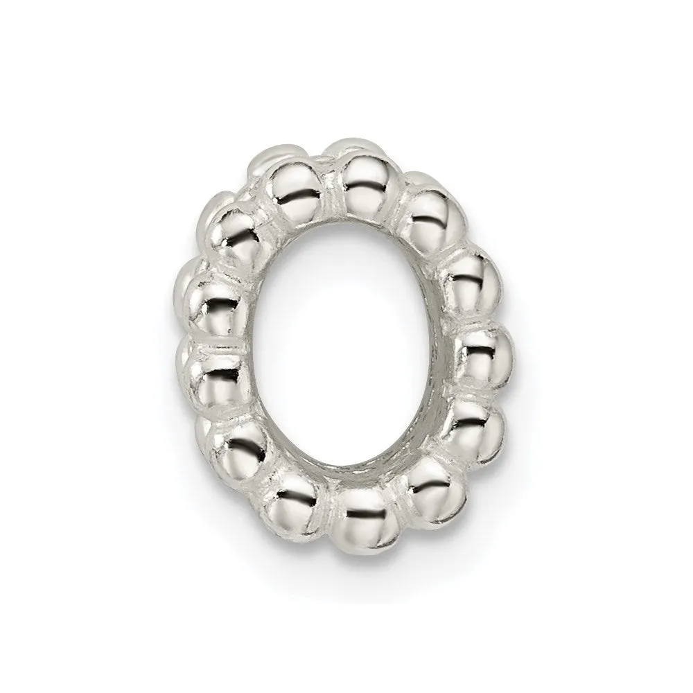 Sterling Silver CZ Chain Slide