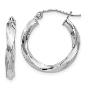 Sterling Silver Twisted Hoop Earrings