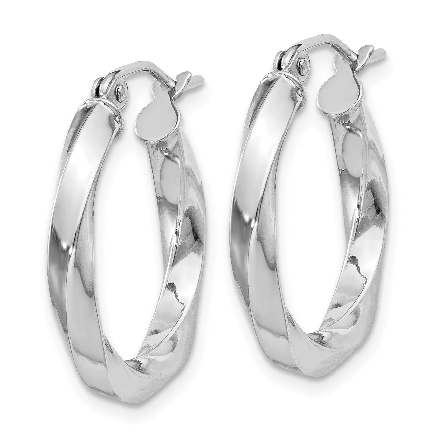 Sterling Silver Twisted Hoop Earrings