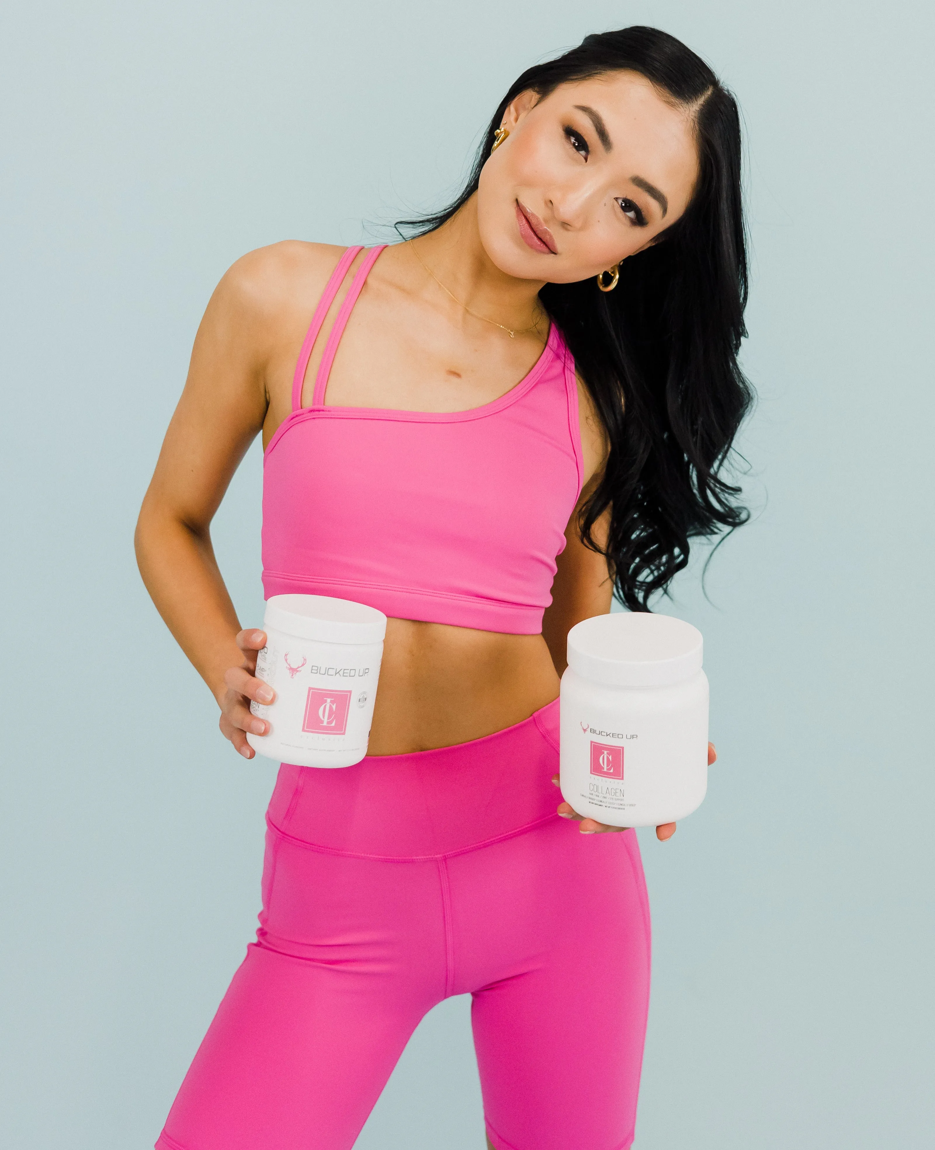 Strappy Shoulder Bra - Pink