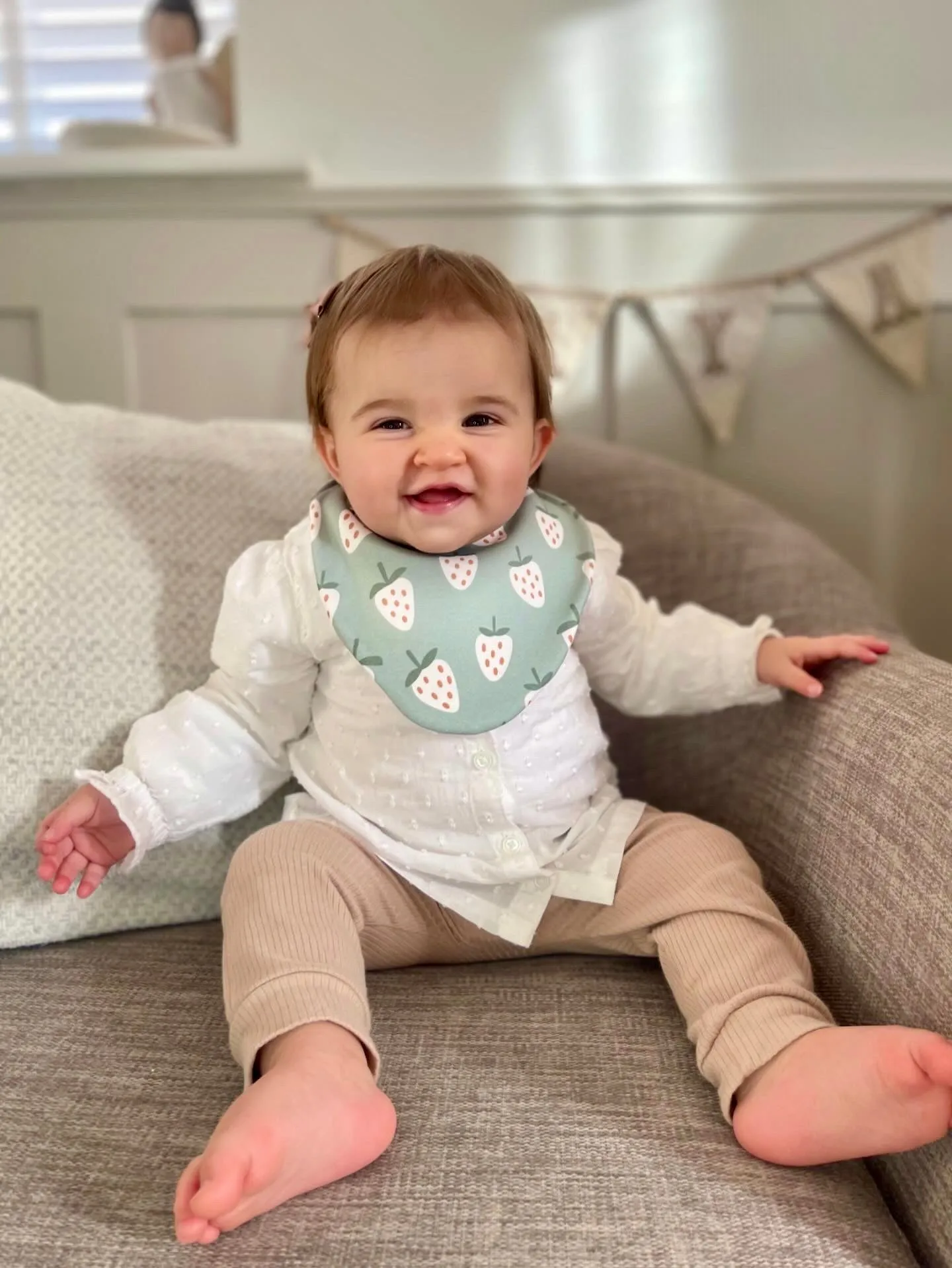 Strawberries Waterproof Dribble Bib