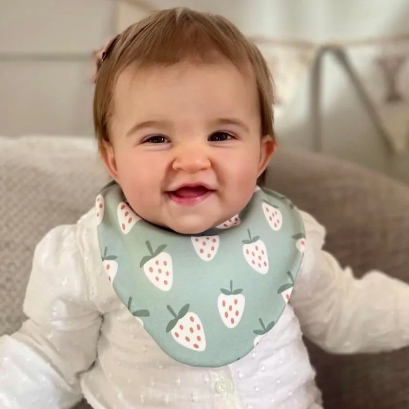 Strawberries Waterproof Dribble Bib