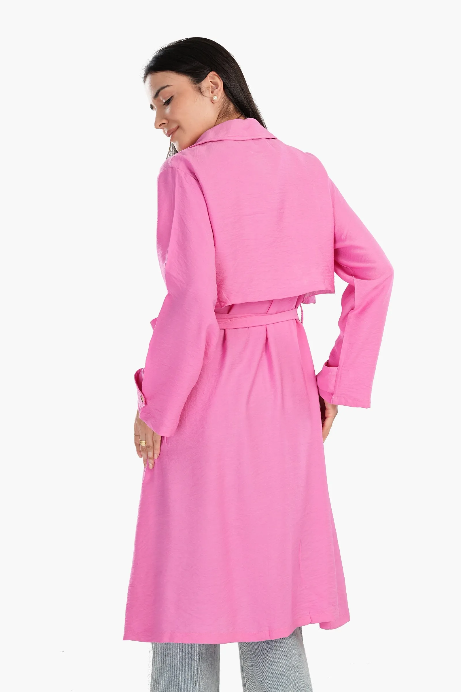 Summer Lightweight Trench Coat - Pink