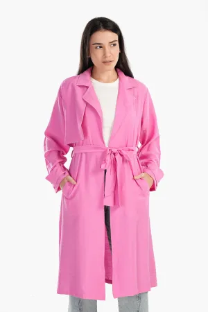 Summer Lightweight Trench Coat - Pink