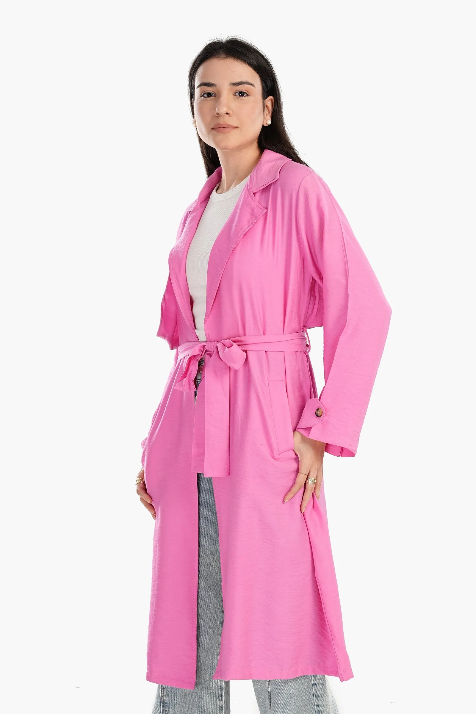 Summer Lightweight Trench Coat - Pink