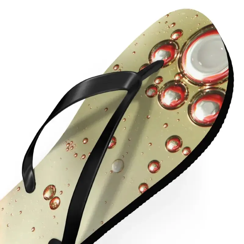 Summer Vibes Flip Flops with Orange Droplets