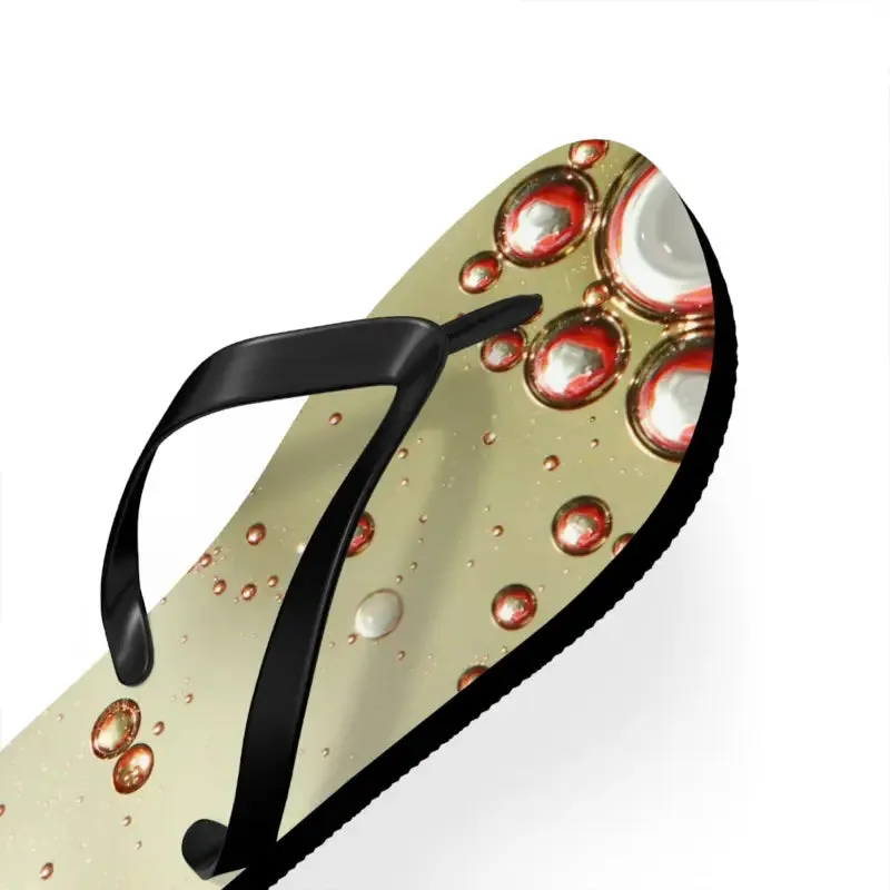 Summer Vibes Flip Flops with Orange Droplets