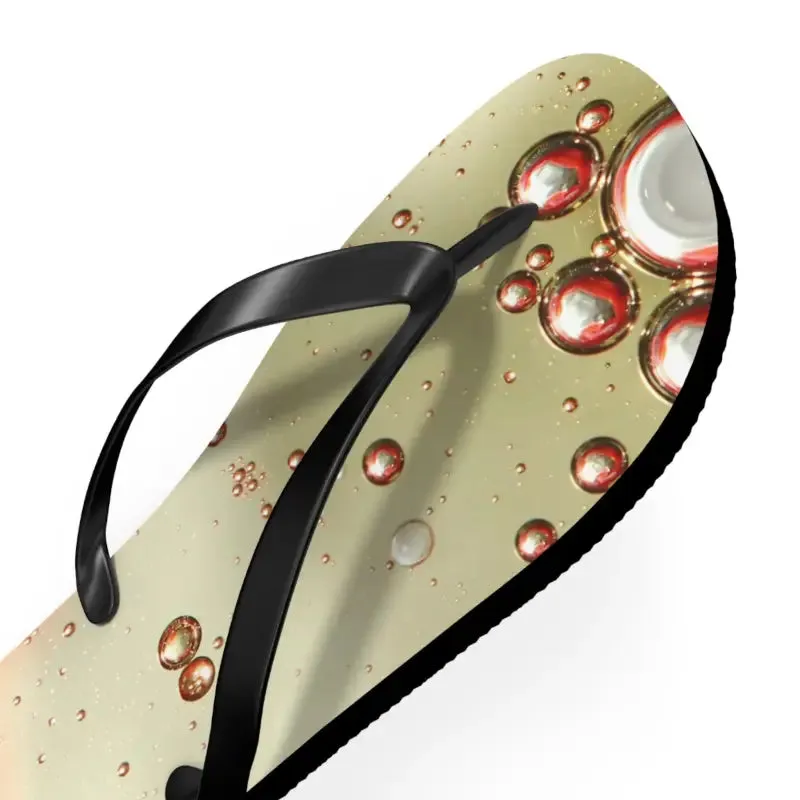 Summer Vibes Flip Flops with Orange Droplets