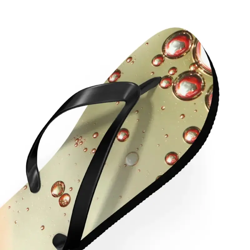 Summer Vibes Flip Flops with Orange Droplets