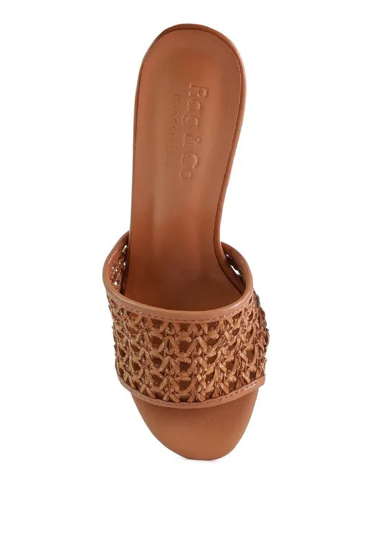 Tease- Woven Mule Sandals