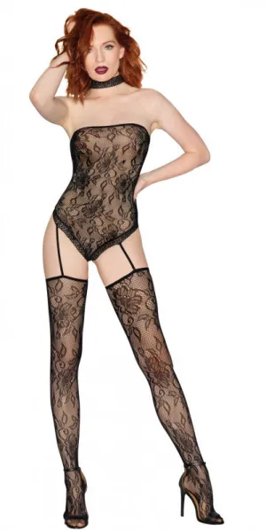 Teddy Bodystocking - One Size - Black