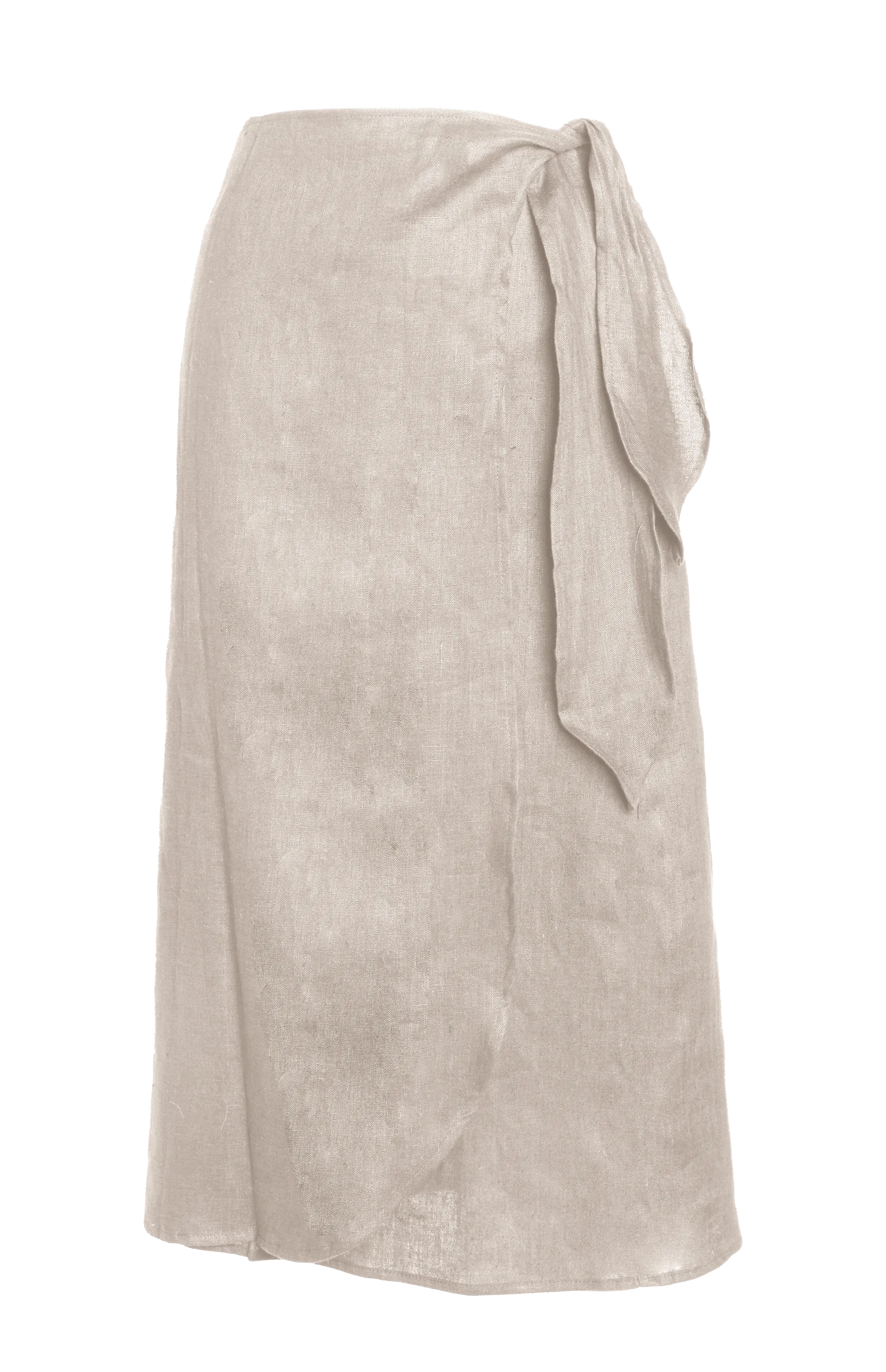 The Midi Wrap Pareo Wrap Skirt in Bone