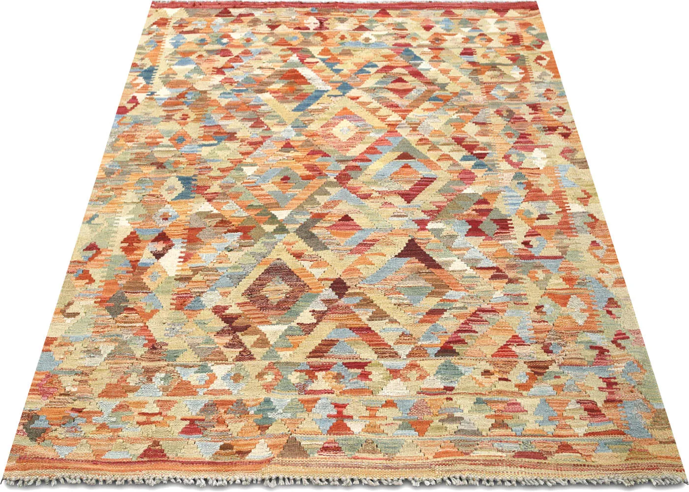 Vintage Afghan Maimana Kilim - 4'1" x 5'9"