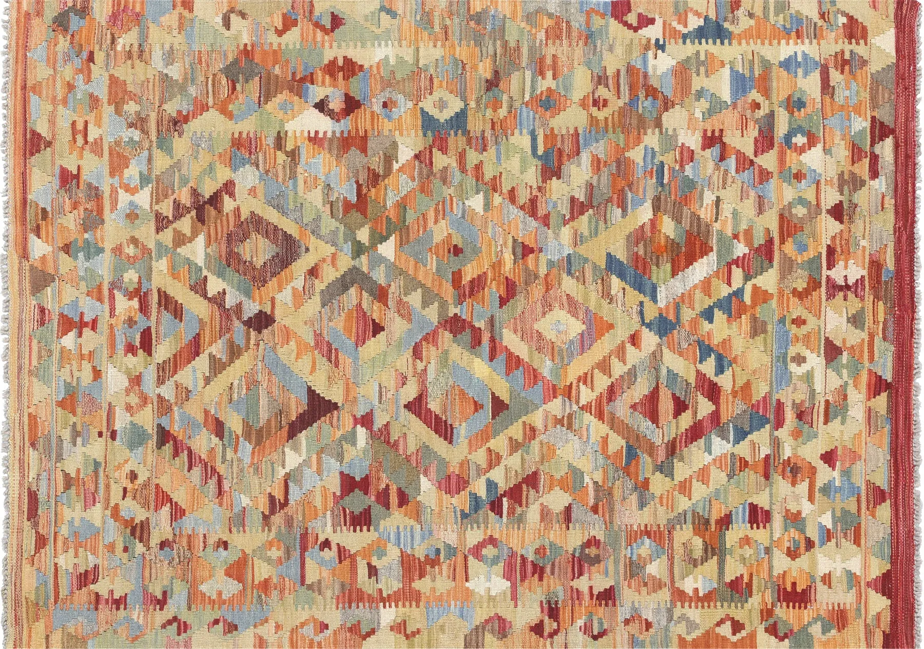 Vintage Afghan Maimana Kilim - 4'1" x 5'9"