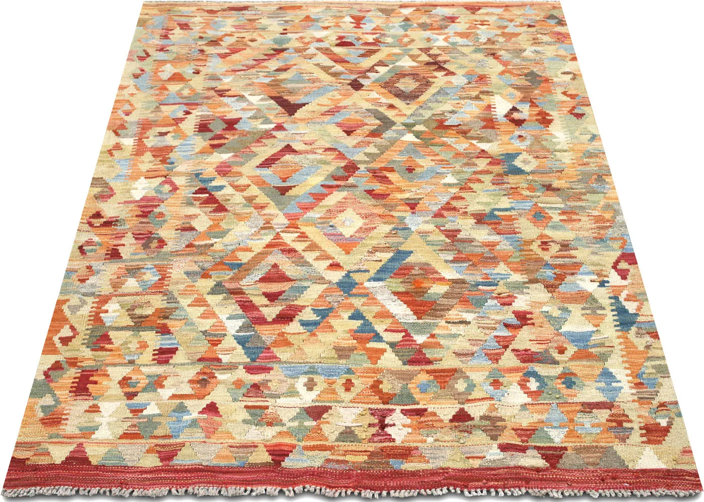 Vintage Afghan Maimana Kilim - 4'1" x 5'9"