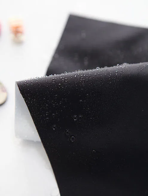 Waterproof Fabric  Solid Color - Black - By the Yard 24673