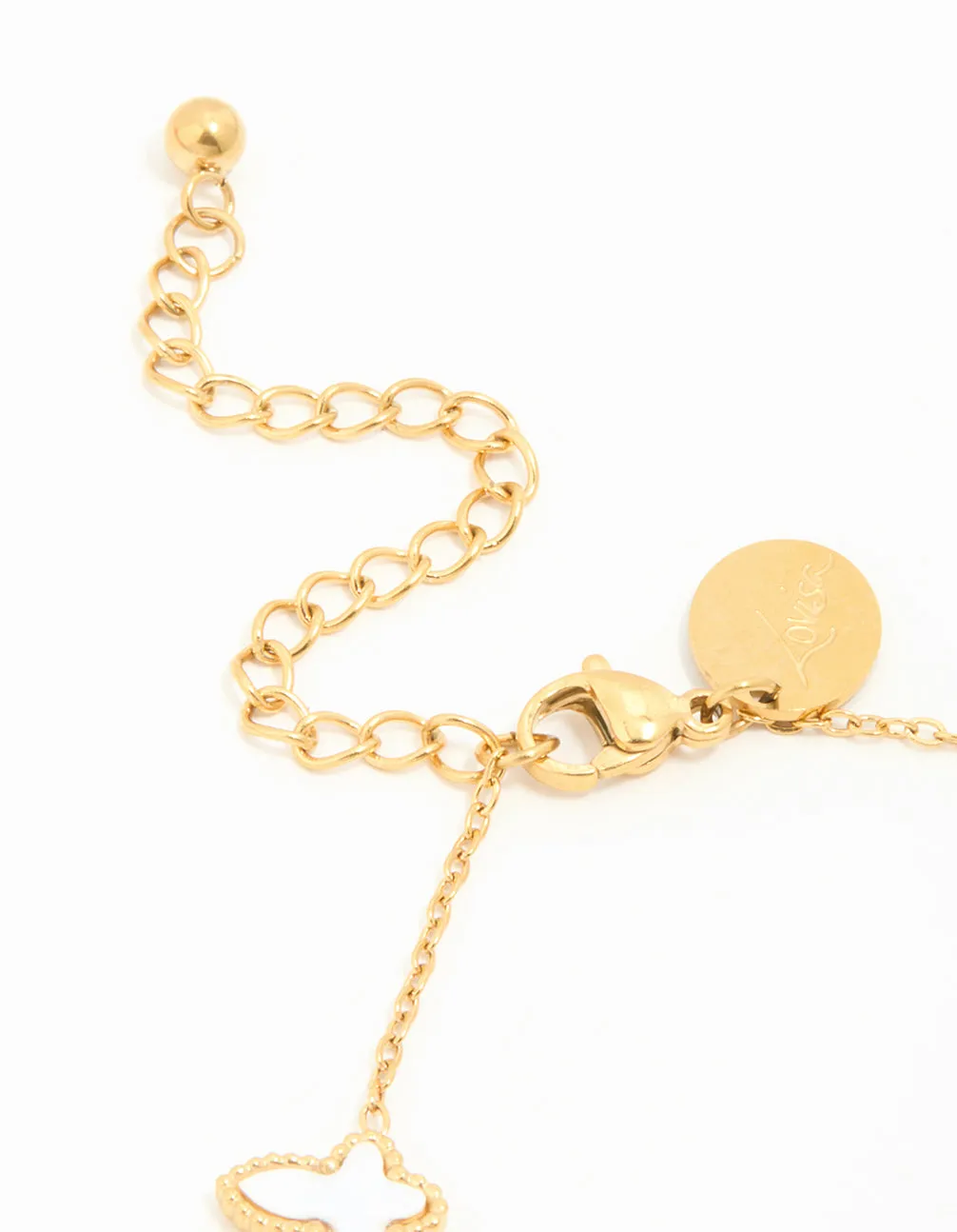 Waterproof Gold Plated Stainless Steel Butterfly Bracelet