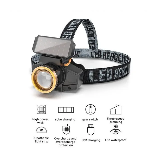 Waterproof Solar Headlamp