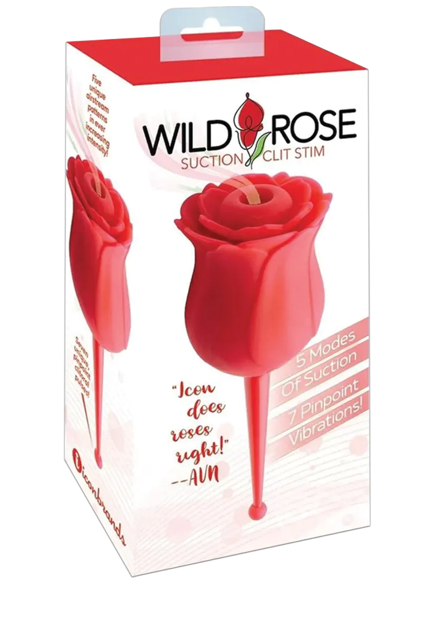 Wild Rose Le Point Rechargeable Silicone Suction Vibrator - Red