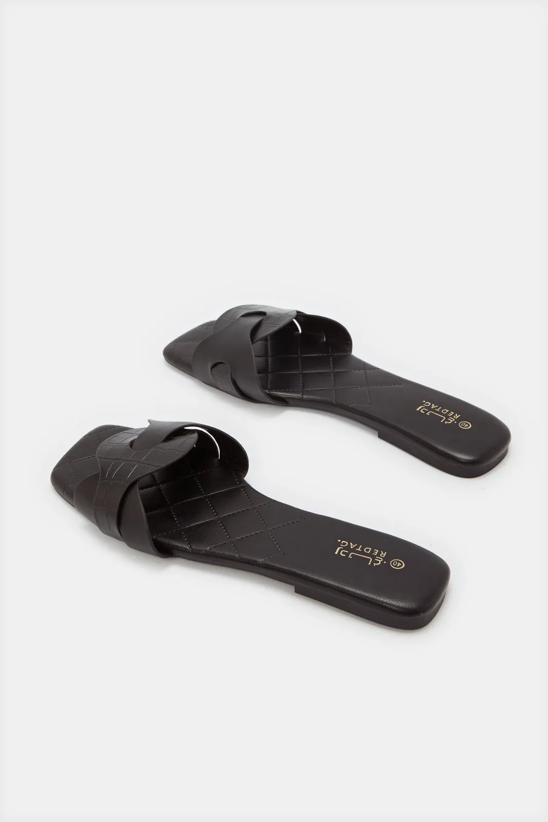 Women Black Strappy Mule