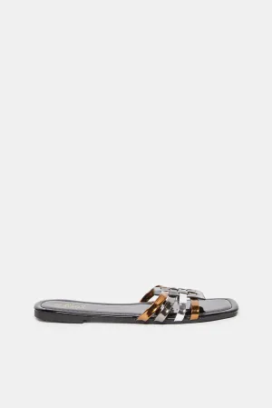 Women Black Strappy Mule