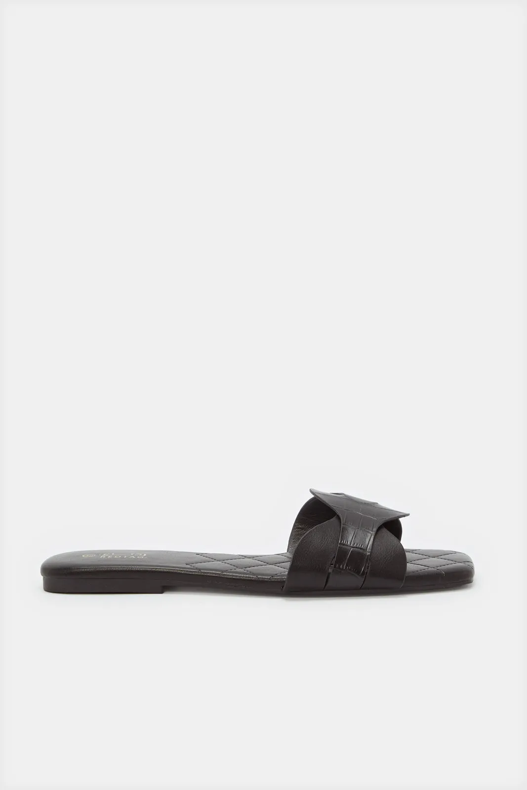 Women Black Strappy Mule
