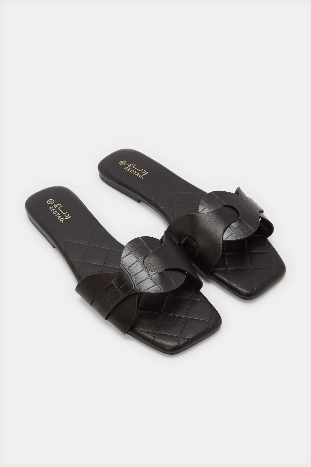 Women Black Strappy Mule
